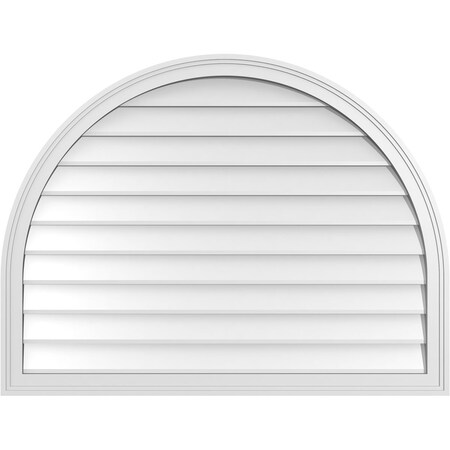 Ekena Millwork Round Top Surface Mount PVC Gable Vent w/ 2"W x 1-1/2"P Brickmould Frame, 42"W x 32"H GVPRT42X3202SN